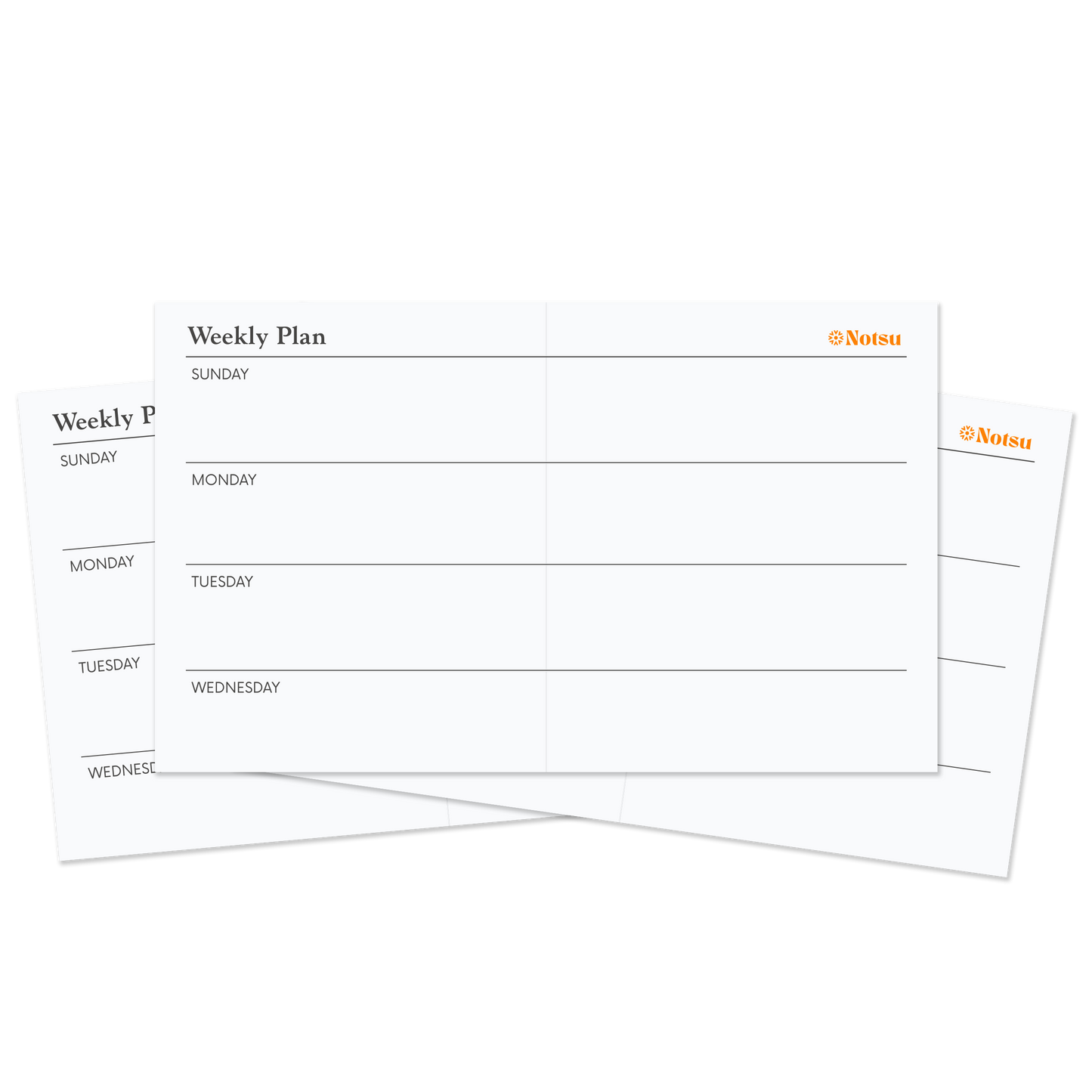 Weekly Plan Scored Note Cards (Pack of 50)